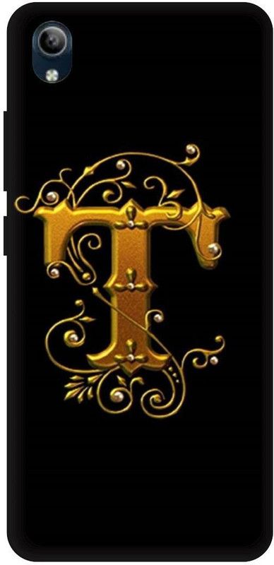THE NARAYANA COLLECTIONS Back Cover for VIVO Y90- 1908-T,LOVE,NAME,ALPHABET,GOLDEN  (Multicolor, Hard Case, Pack of: 1)