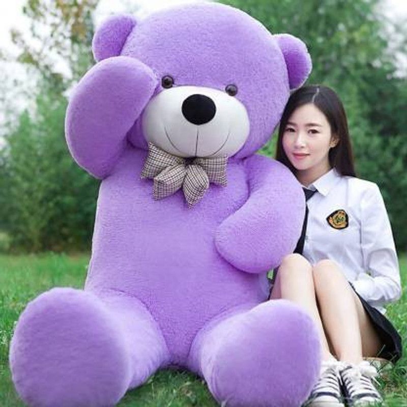 ABPY 3fit Sabse shasta sabsa acha Teddy Bear I Love You Jumbo For -90 cm ( Purple) - 90 cm  (Purple)