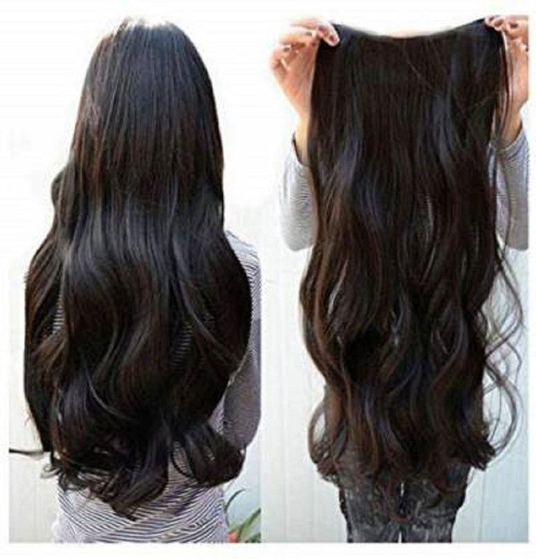 MelodySusie straight silky curly brown 24 inch Hair Extension