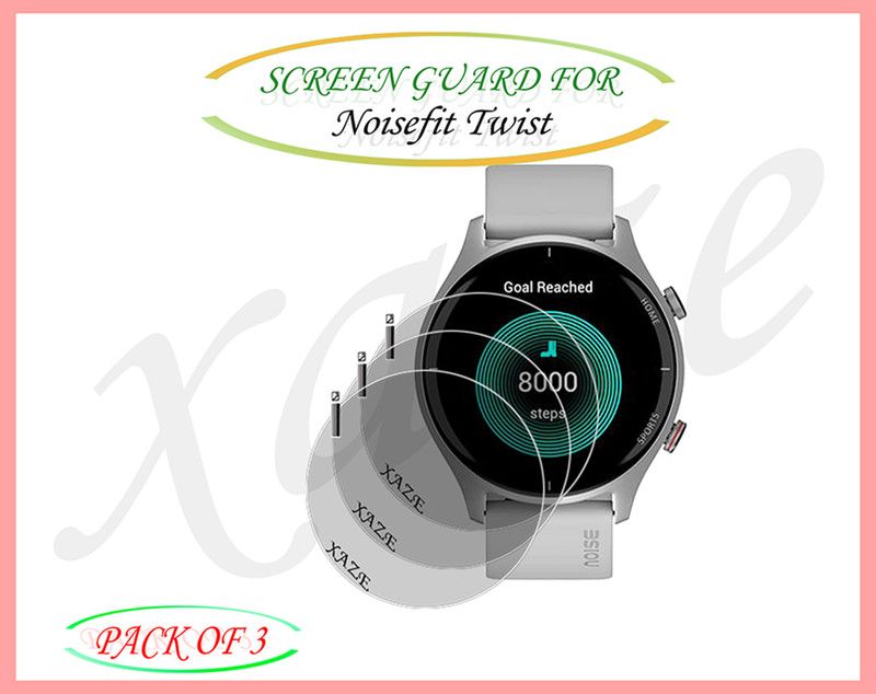 XAZE Screen Guard for Noisefit Twist Smartwatch  (Pack of 3)