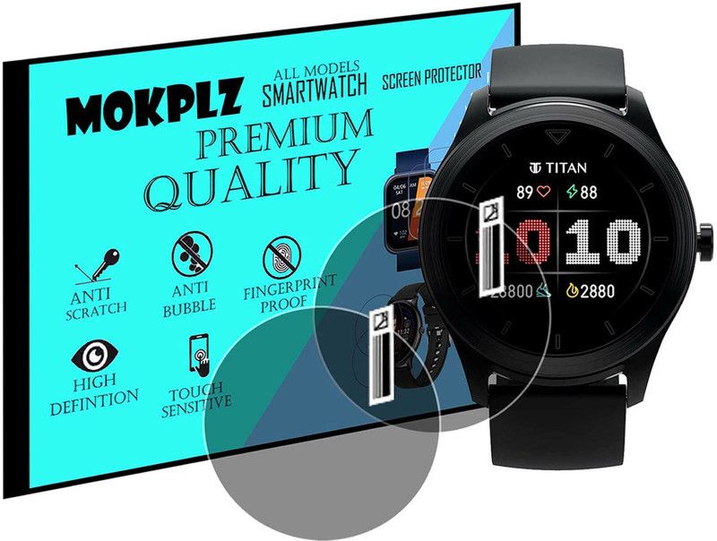 MOKPLZ Screen Guard for TITAN SMART SMARTWATCH  (Pack of 2)