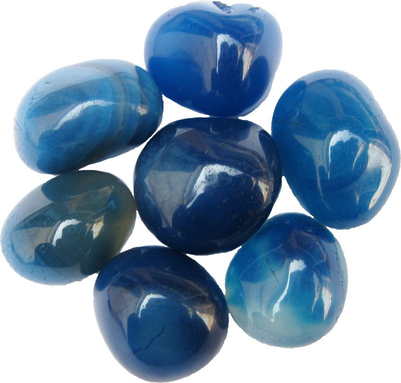 Prisha PC06 Polished Asymmetrical, Round, Oval Onyx Pebbles  (Blue 1 kg)