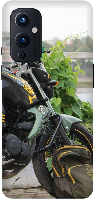 FRONK Back Cover for OnePlus 9 5G, LE2111, YAMAHA, FZ, FZS, BIKE  (Green, Hard Case, Pack of: 1)
