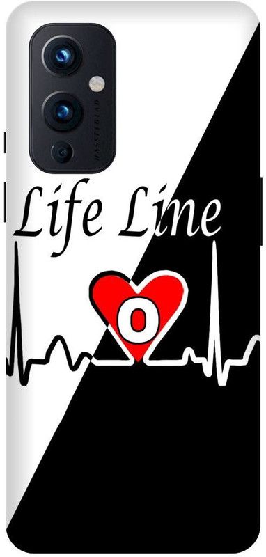 FRONK Back Cover for OnePlus 9 5G, LE2111, O, NAME, LETTER, ALPHABET, LIFELINE  (Black, Hard Case, Pack of: 1)