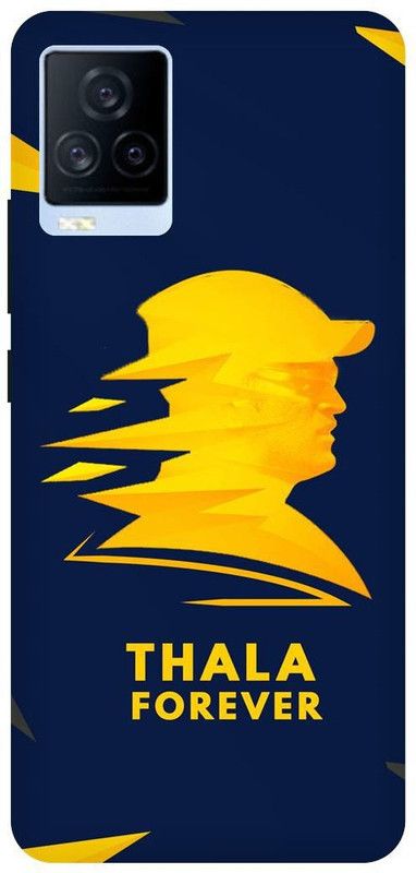 THE NARAYANA COLLECTIONS Back Cover for IQOO 7- V2049A-DHONI,THALA,STYLISH,MSD,CSK  (Multicolor, Hard Case, Pack of: 1)