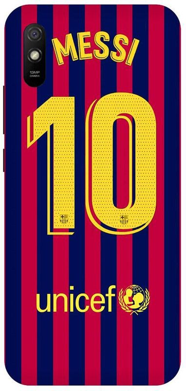 THE NARAYANA COLLECTIONS Back Cover for REDMI 9i SPORT-MESSI,JERRSY,10,FOOTBALL,SPORTS  (Multicolor, Hard Case, Pack of: 1)