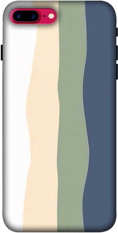 NDCOM Back Cover for iPhone 8 Plus Color Stripes Printed  (Multicolor, Hard Case, Pack of: 1)