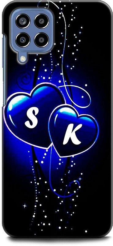 WallCraft Back Cover for SAMSUNG Galaxy M53 5G S K, S LOVES K, NAME, ALPHABET, SK LOVE, HART, BLUE  (Multicolor, Dual Protection, Pack of: 1)