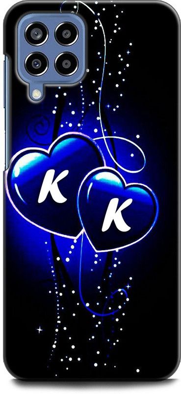 WallCraft Back Cover for SAMSUNG Galaxy M33 5G K K, K LOVES K, K NAME, ALPHABET, KK LOVE, HART, BLUE  (Multicolor, Dual Protection, Pack of: 1)