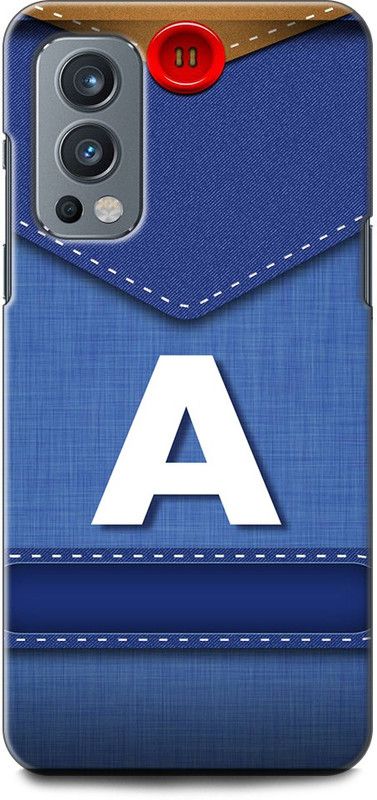 WallCraft Back Cover for OnePlus Nord 2 5G A, A LETTER, A NAME, BLUE, JEANS, A ALPHABET, ALPHABET  (Multicolor, Dual Protection, Pack of: 1)