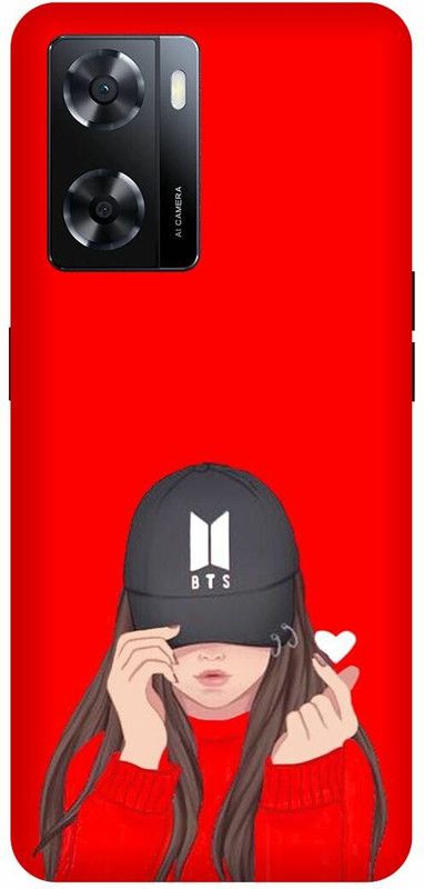 Dimora Back Cover for OPPO A 57e ,BTS ARMY GIRL CUTE GIRL  (Multicolor, Hard Case, Pack of: 1)
