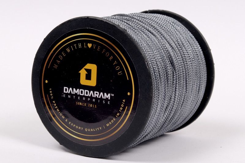 DAMODARAM 2mm Nylon Macrame Thread Cord For Art Craft & DIY Projects (Dark Grey) Thread  (100 m Pack of1)