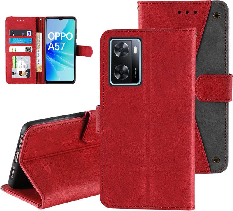 Autofocus Back Cover for Oppo A57  (Red, Magnetic Case)