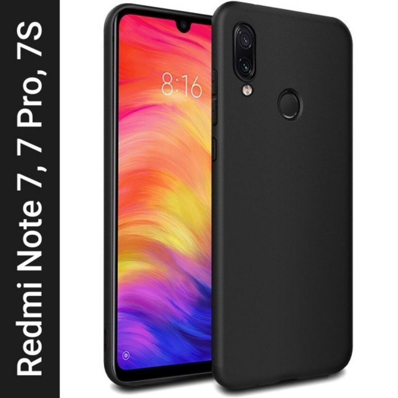 Skcase Back Cover for Mi Redmi Note 7, Mi Redmi Note 7 Pro, Mi Redmi Note 7S  (Black, Matte Finish, Pack of: 1)