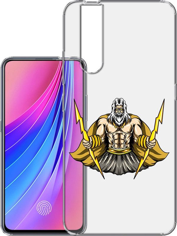 HANIRY Back Cover for Vivo V15 Pro / 1818 back cover / TOUGH VIKING SWORD WARRIOR / Designer / PNG_25  (Multicolor, Flexible, Silicon, Pack of: 1)