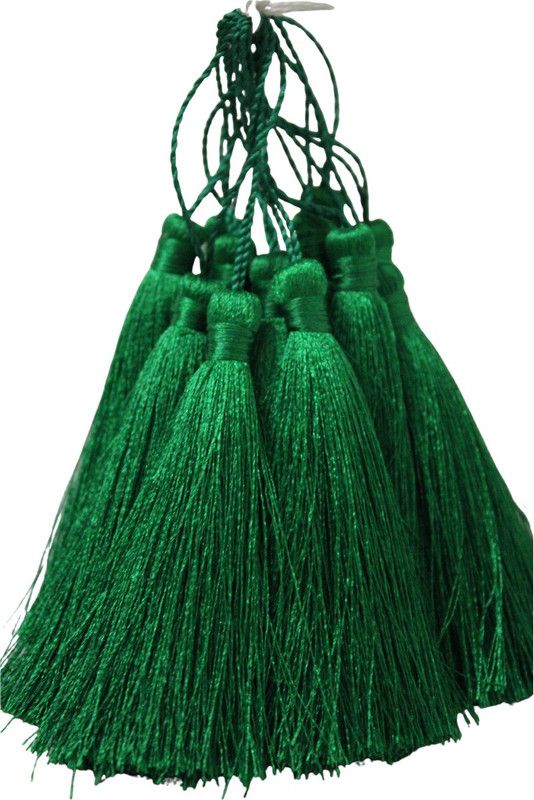 Fashionhaat Dark Green Tassel Latkan For Kurtis Saree Blouse Dupatta Lehenga ( 6 Pairs) Brooch  (Green)