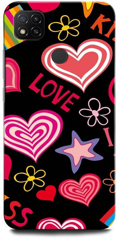 ORBIQE Back Cover for Redmi 9 M2006C3MII VALENTINES DAY, COUPLE DAY, LOVE, HEART  (Multicolor, Hard Case)