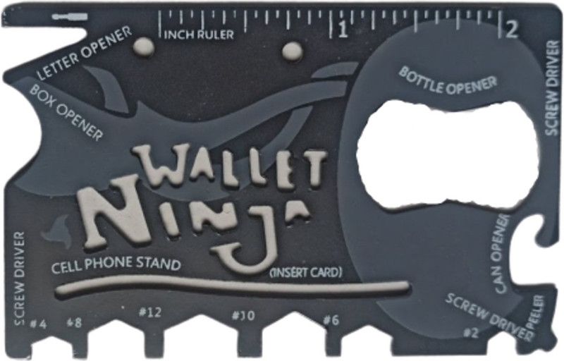 WalletNinja WFWallet 18 Function Multi Utility Swiss Knife  (Black)