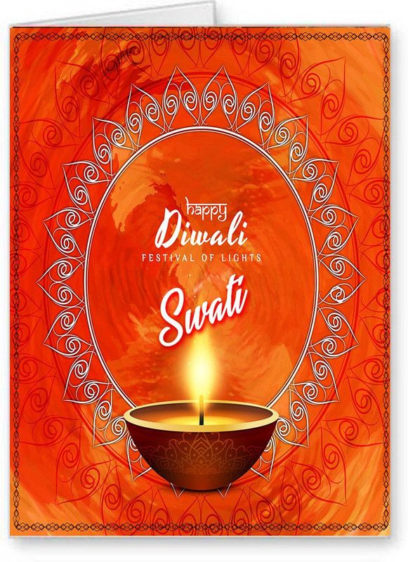 Midas Craft Happy Diwali Swati Greeting Card  (Multicolor, Pack of 1)