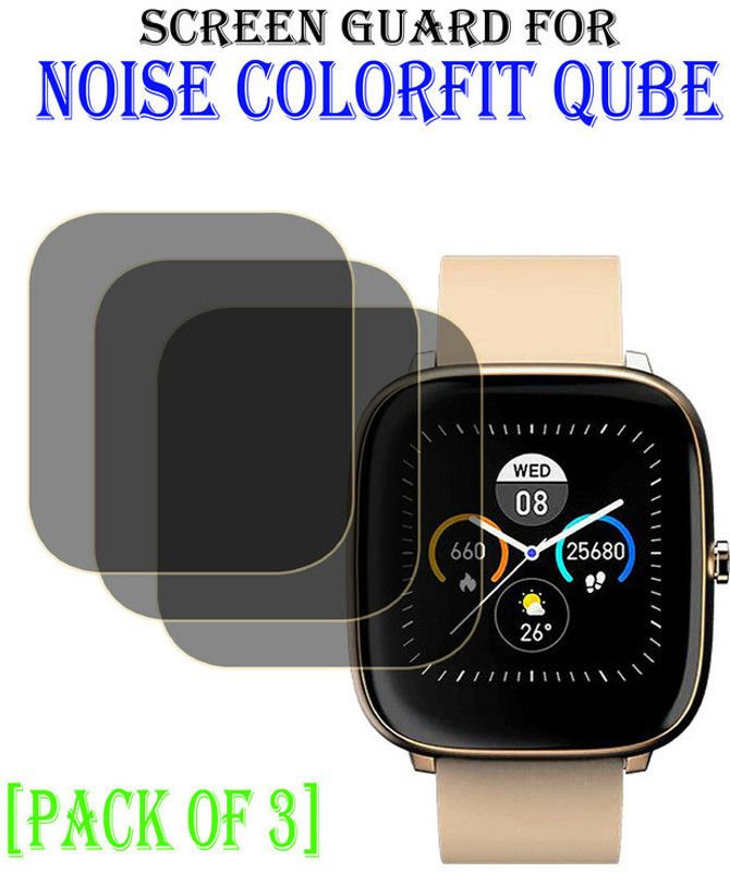 YCHROZE Edge To Edge Screen Guard for Noise ColorFit Qube  (Pack of 3)