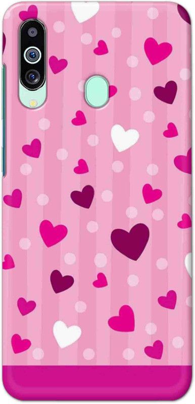 NDCOM Back Cover for Samsung Galaxy M40 Love Hearts Stripes Printed  (Multicolor, Hard Case, Pack of: 1)