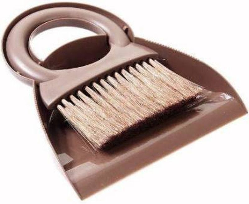 Albroow Plastic Dustpan  (Brown)