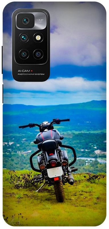 DIKRO Back Cover for REDMI 10 Prime, ROYAL, ENFIELD, BULLET, CLASSIC, BIKE, LOVER, RACER  (Blue, Hard Case, Pack of: 1)