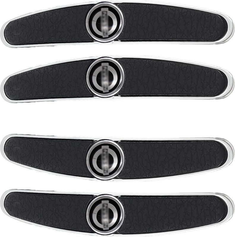 brainle Stainless Steel Car Door Guard  (Black, Pack of 4* metal frame car edge protector strips, Nissan, NA)
