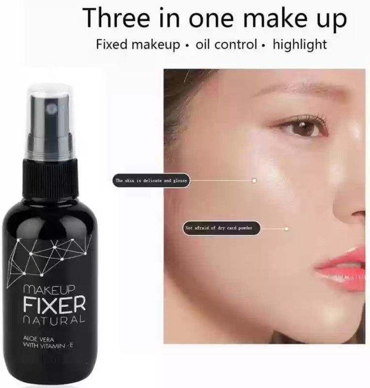 KAIASHA Professional Makeup Fixer Spray for Face makeup, With Aloe Vera and Vitamin- E Primer - 70 ml  (TRANSPARENT)