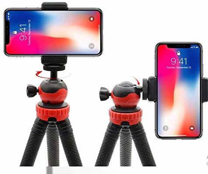ENMORA 92 _SELFIE CAMERA TRIOPOD RED BLACK GORILLA TRIPOD FOLDABLE TRIPOD FOR CAMERA AND MOBILE Tripod  (Black, Supports Up to 1000 g)