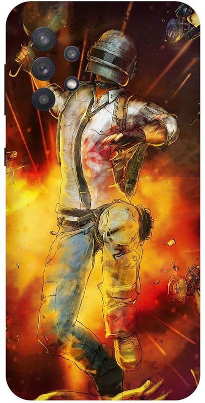 THE NARAYANA COLLECTIONS Back Cover for SAMSUNG GALAXY A32-PUBG,BOY,GAME,GUN,AWM,QUATES  (Multicolor, Hard Case, Pack of: 1)