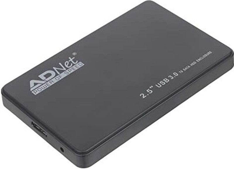 ABC USB 3.0 HDD Enclosure Case Cover 2.5 inch SATA SSD HDD | SATA SSD HDD Enclosure High Speed USB 3.0 |  (For Laptop Hard Drive Casing, Black)
