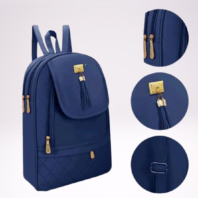 Small 5 L Backpack Blue Elite Classy Woman & And Girls N - 15  (Blue)