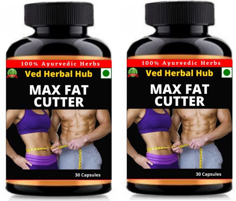 Ved Herbal HUB Max Fat Cutter, Fat Loss, Fat Burner Supplement, Fat Medicine 60 Capsule (Pack 2)  (2 x 30 No)