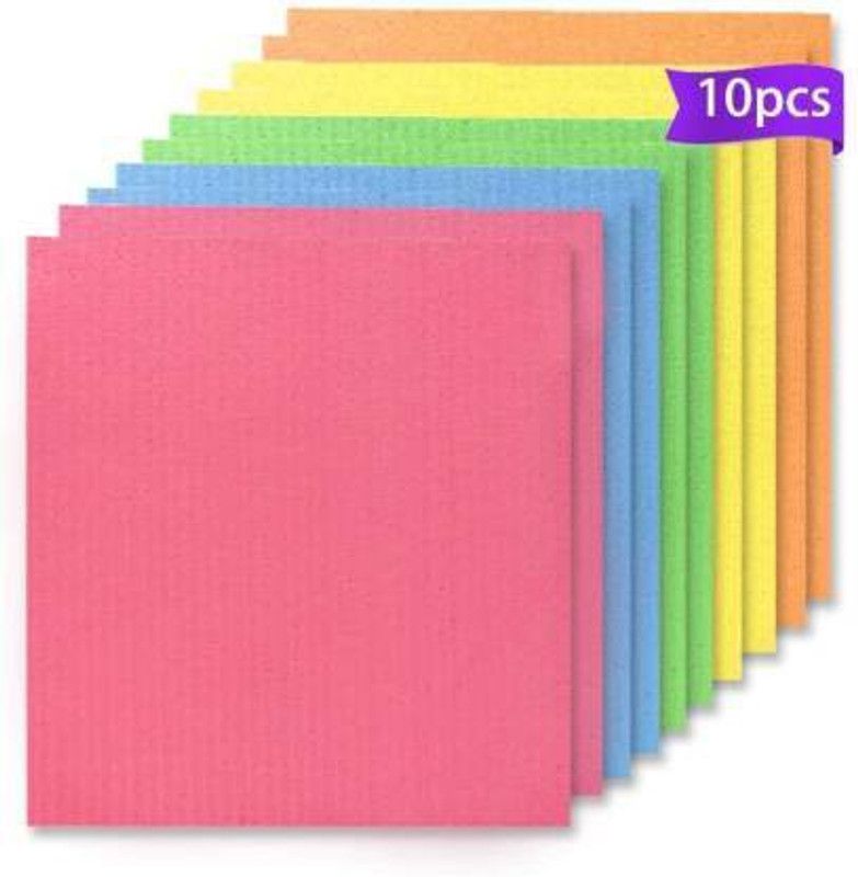 sheenuu Sponge for Kitchen, Washing Dishes Scrub Sponge  (Large, Pack of 10)