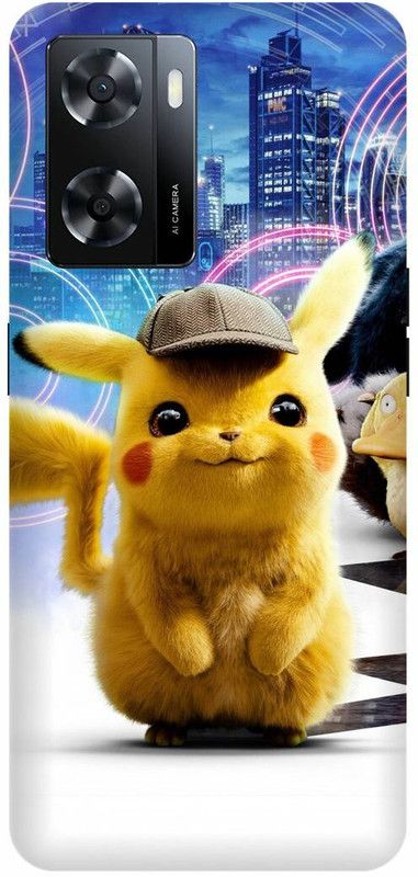 Dimora Back Cover for OPPO A57, PIKAOPPO A57UART CARTOON YELLOWPOKEMON GIRLSBACKCOVER  (Yellow, Hard Case, Pack of: 1)