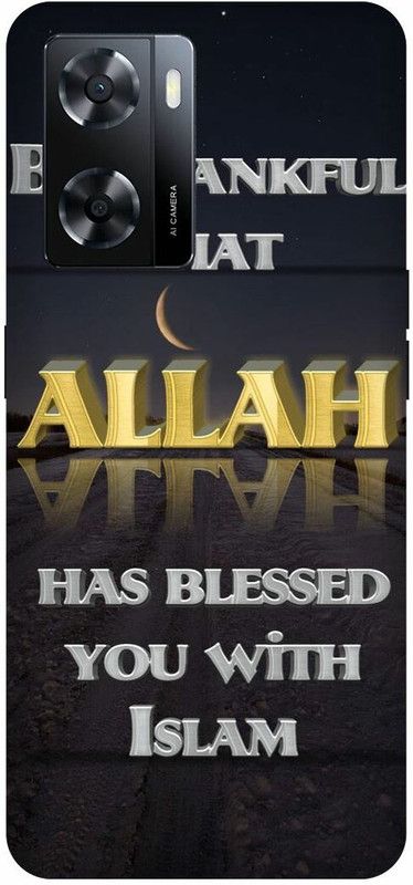 Dimora Back Cover for OPPO A57, ALLAH BLESSYOU MUSLIM ISLAM GOD  (Black, Hard Case, Pack of: 1)