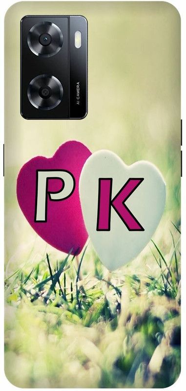 Dimora Back Cover for OPPO A57, P LOVES K NAME P NAME K LETTER ALPHABET P LOVE K NAME  (Multicolor, Hard Case, Pack of: 1)