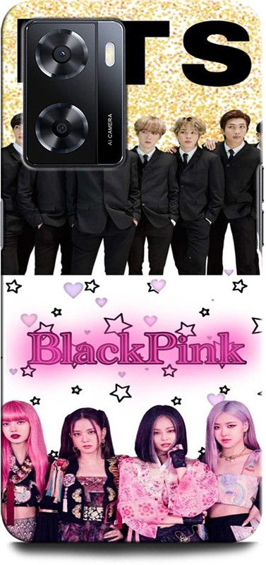 ORBIQE Back Cover for OPPO A57e BTS, BLACKPINK, SINGER, DANCE, MUSIC, BTS BLACKPINK, KOREAN  (Multicolor, Hard Case, Pack of: 1)