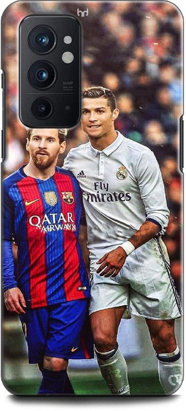 WallCraft Back Cover for OnePlus 9RT 5G LIONE MESSI, CRISTIANO RONALDO, FOOTBALL, SPORTS  (Multicolor, Dual Protection, Pack of: 1)