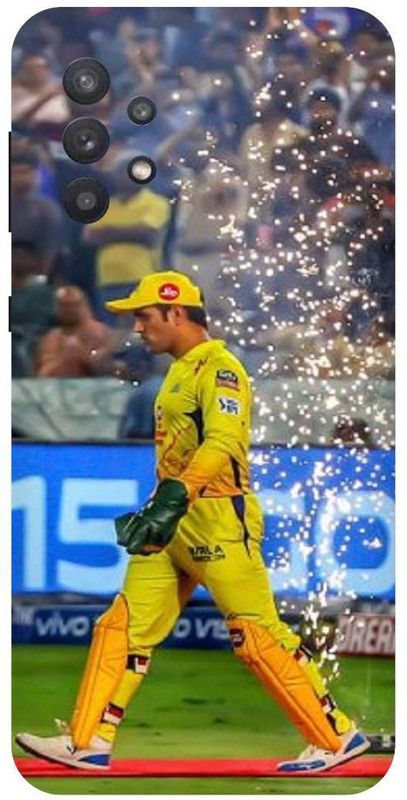 THE NARAYANA COLLECTIONS Back Cover for SAMSUNG GALAXY A32-DHONI,MSD,IPL,CSK,INDIAN,CRICKETER  (Multicolor, Hard Case, Pack of: 1)