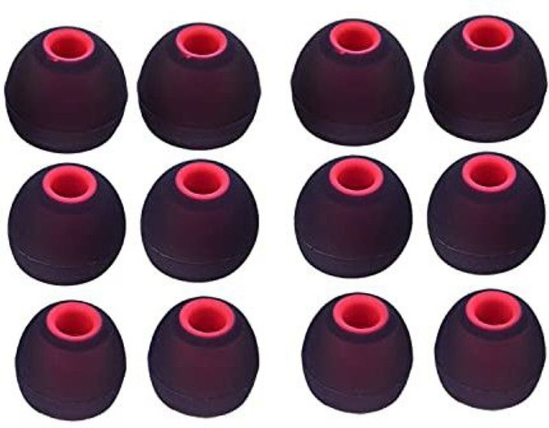 qweezer red 12 pcs earbuds cover only for earbuds Silicone replacement In The Ear Headphone Cushion  (Pack of 12, Blue, Red)