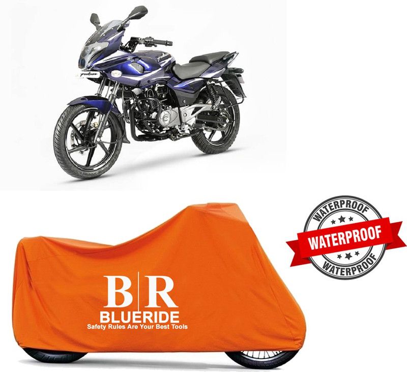 BLUERIDE Two Wheeler Cover for Bajaj  (Pulsar 220F, Orange)