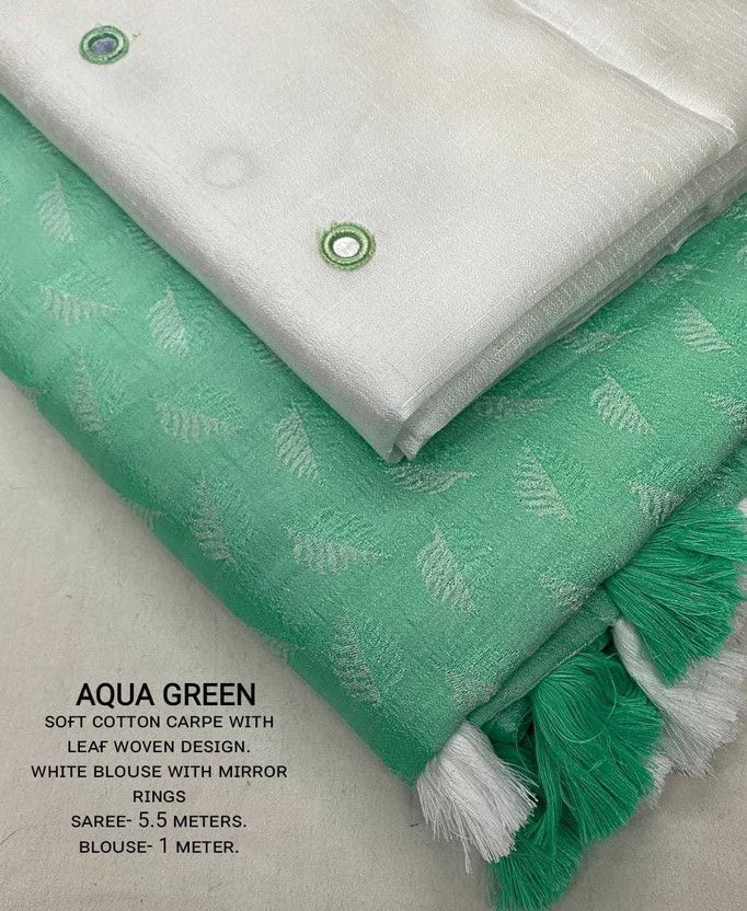 Woven Daily Wear Jacquard Saree  (Pack of 2, Light Green)