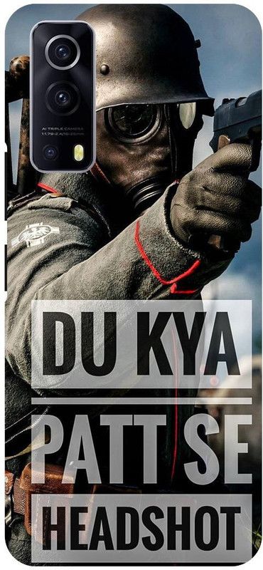 THE NARAYANA COLLECTIONS Back Cover for IQOO Z3- V2073A-PATT,SE,HEAD,SHOT,PUBG,KAR98,LOVER  (Multicolor, Hard Case, Pack of: 1)
