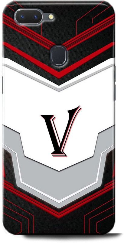 Afterglow Back Cover for realme 2 V, V LETTER, V NAME, V ALPHABET, ALPHABET  (Multicolor, Shock Proof)