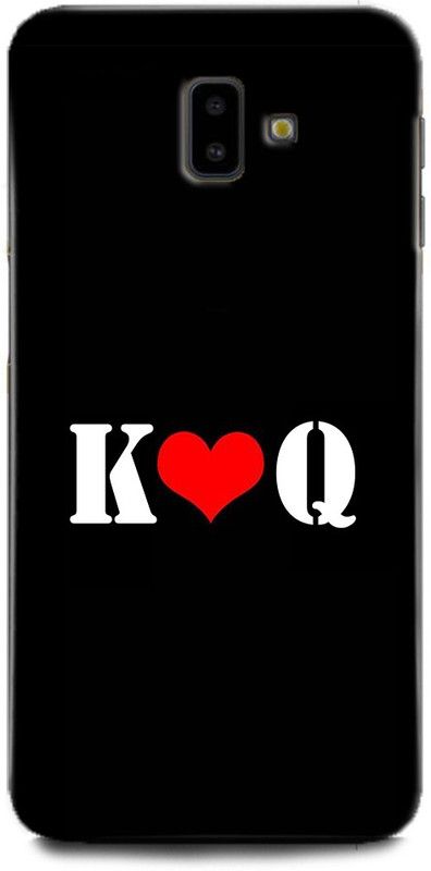 Afterglow Back Cover for SAMSUNG Galaxy J6 Plus K Q, K LOVES Q, NAME, LETTER, ALPHABET, KQ LOVE, HART  (Multicolor, Shock Proof, Pack of: 1)