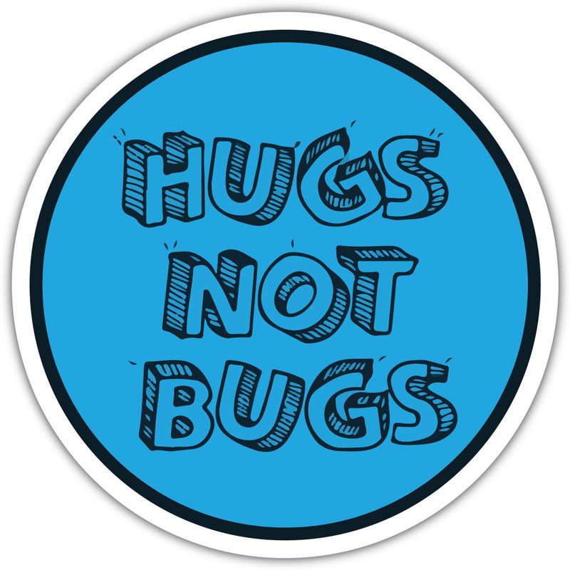 woopme Hugs not bugs Laptop Trackpad Skin Vinyl Laptop Decal 15.6