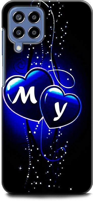 WallCraft Back Cover for SAMSUNG Galaxy M53 5G M Y, M LOVES Y, NAME, ALPHABET, MY LOVE, HART, BLUE  (Multicolor, Dual Protection, Pack of: 1)