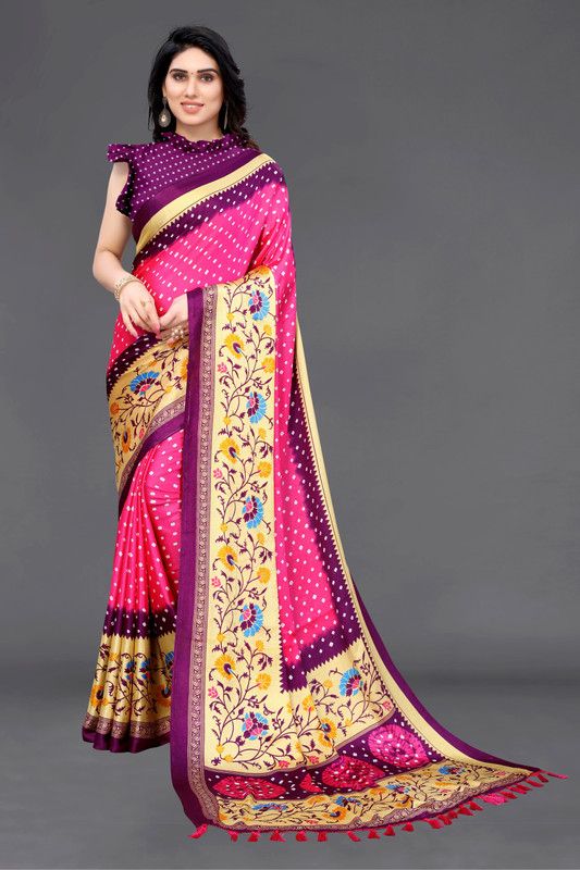 Banarasi Georgette Saree  (Multicolor)